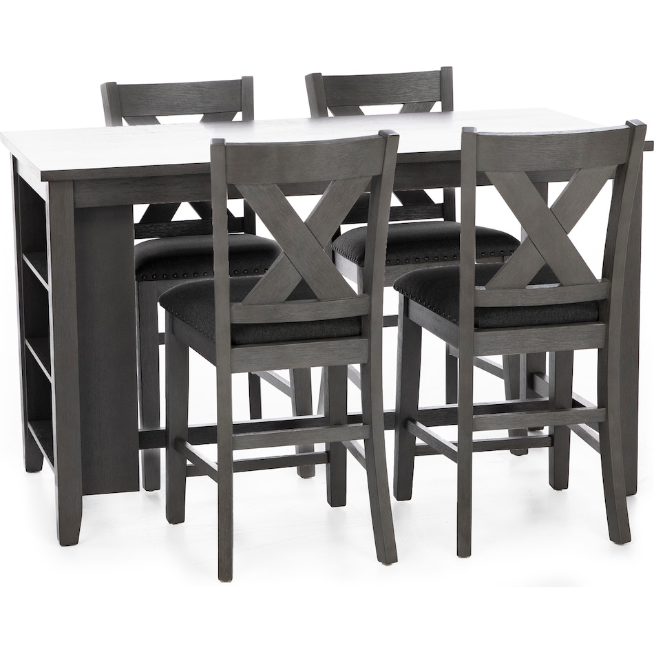 ashy grey inch counter height rectangle   