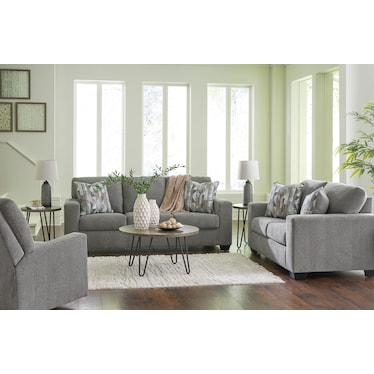Carly Loveseat in Graphite