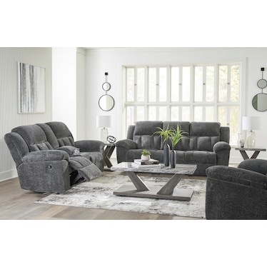 Marnie Reclining Sofa in Graphite