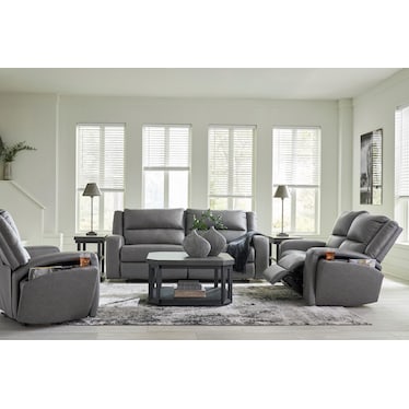 Brixton Wall Saver Reclining Sofa With Hidden Cupholders