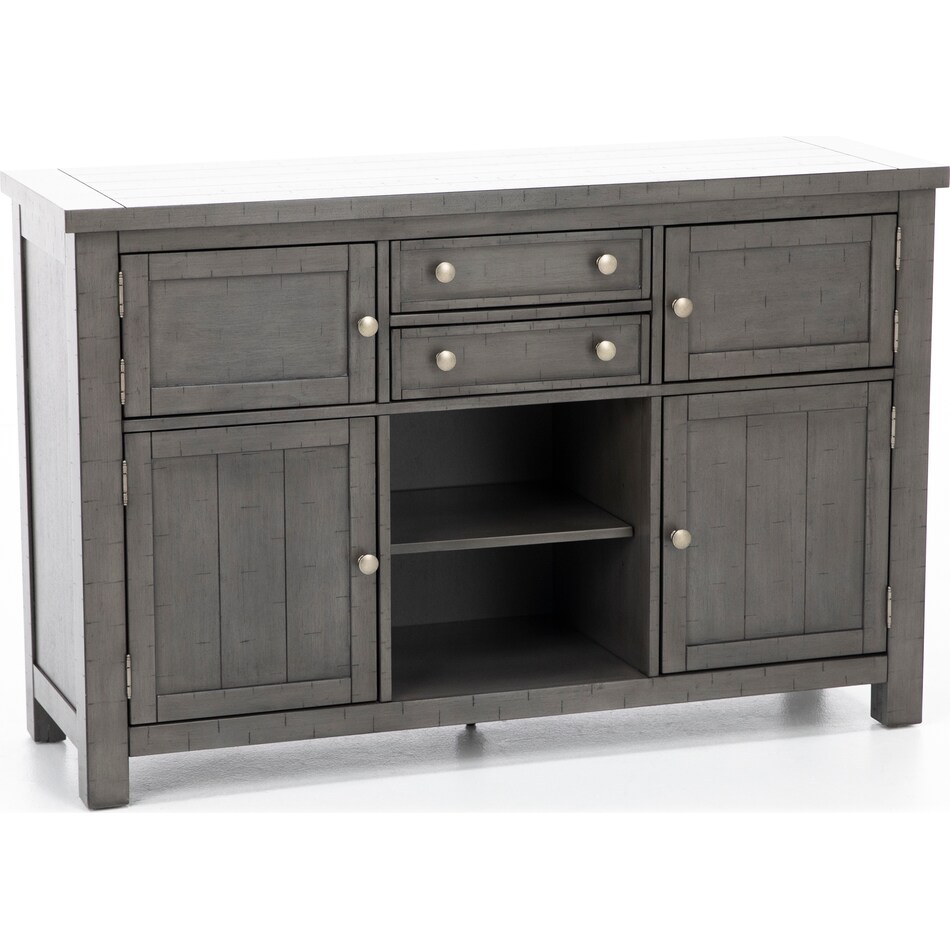 ashy grey buffet server sideboard   
