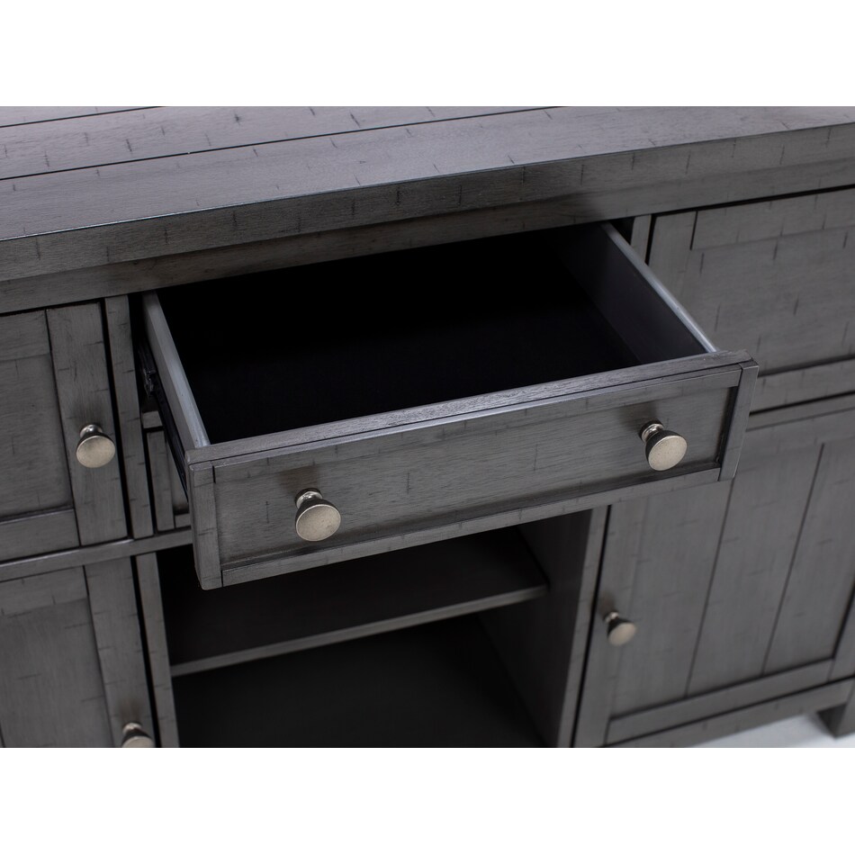 ashy grey buffet server sideboard   