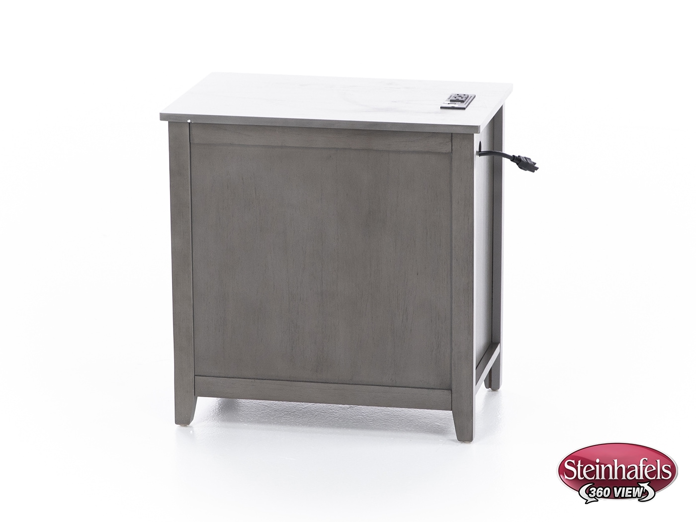 ashy grey chairside table  image   