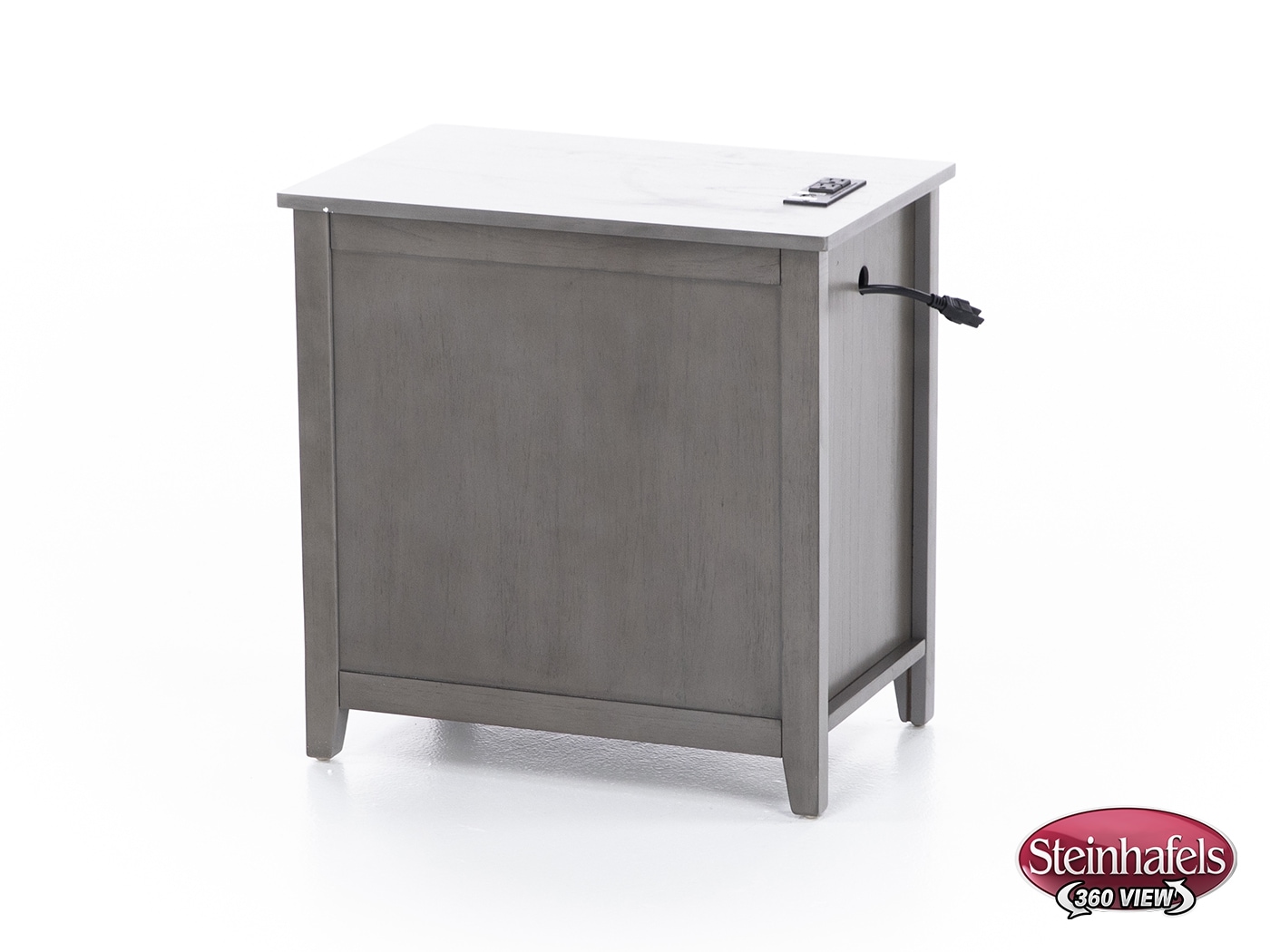 ashy grey chairside table  image   