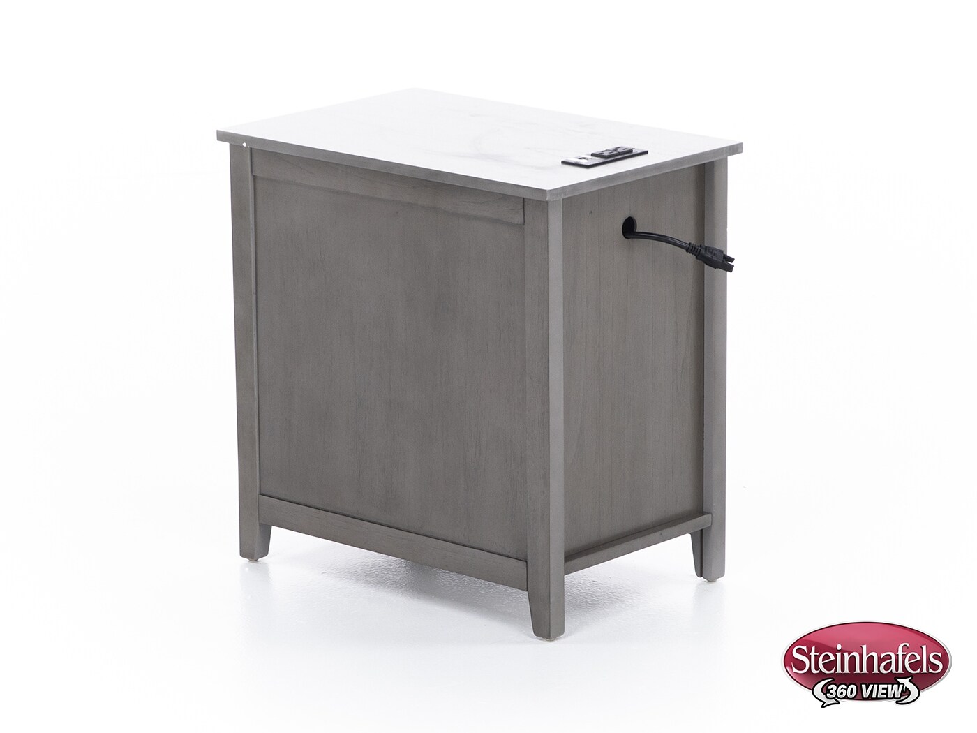 ashy grey chairside table  image   