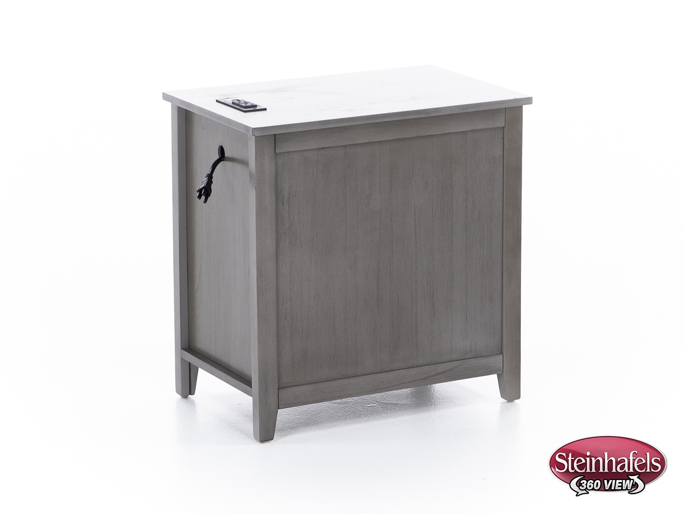 ashy grey chairside table  image   