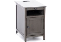 ashy grey chairside table   