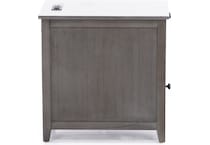 ashy grey chairside table   