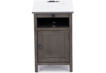 ashy grey chairside table   