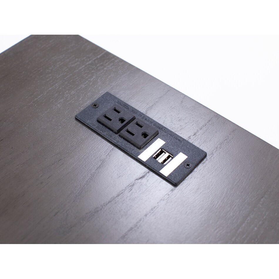 ashy grey chairside table   