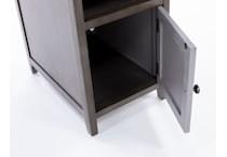 ashy grey chairside table   