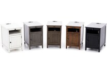 ashy grey chairside table   