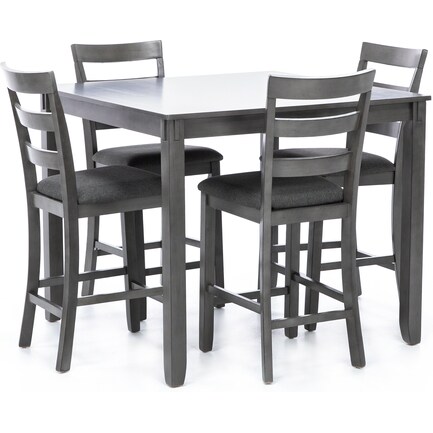 Colton 5-Pc. Counter Height Dining Set, Gray