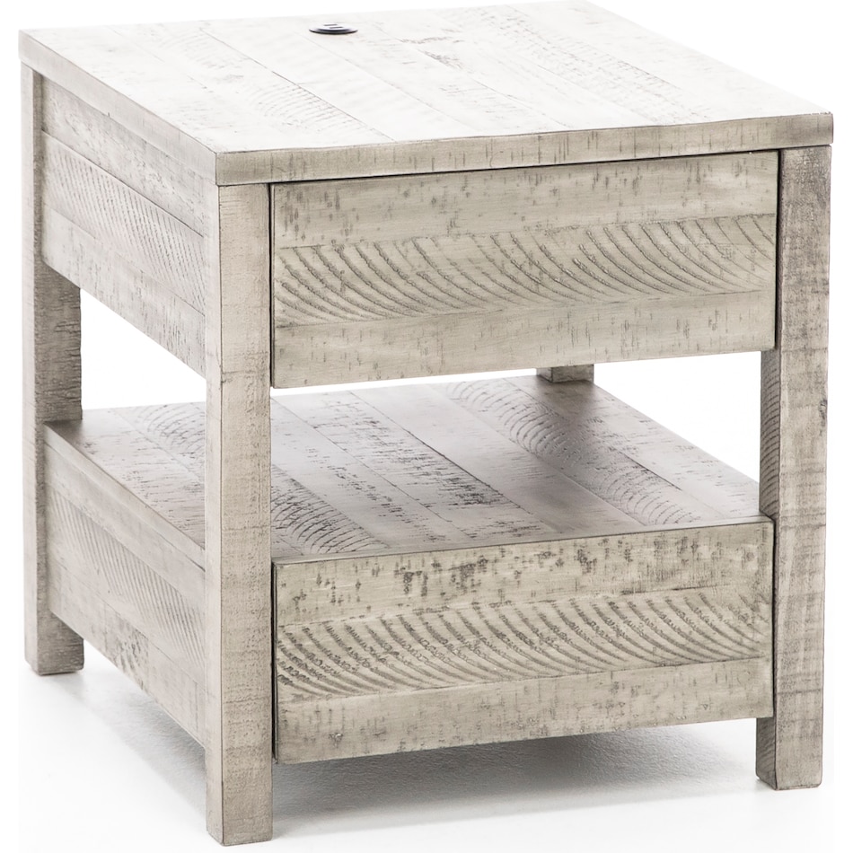 ashy grey end table slate  