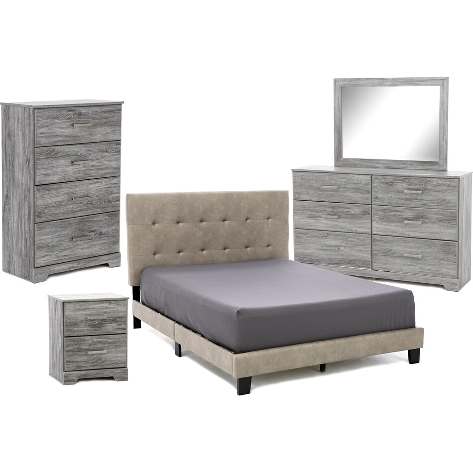 ashy grey king bed package kp  