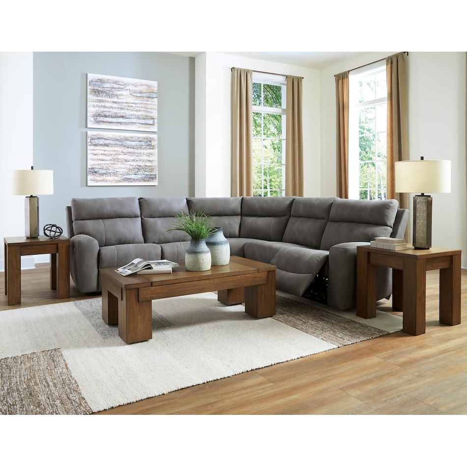 ashy grey mtn fab sectional pkg  