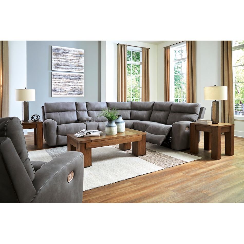 ashy grey mtn fab sectional pkg  