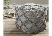 ashy grey pouf   