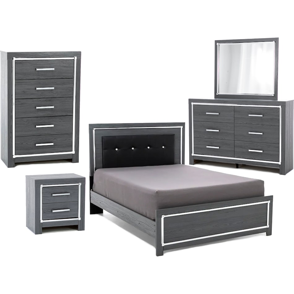 ashy grey queen bed package qp  