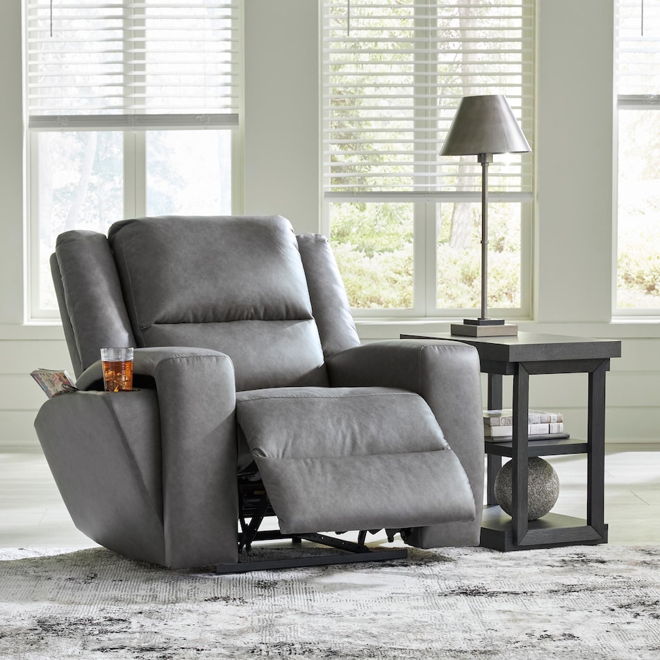 ashy grey recliner z  