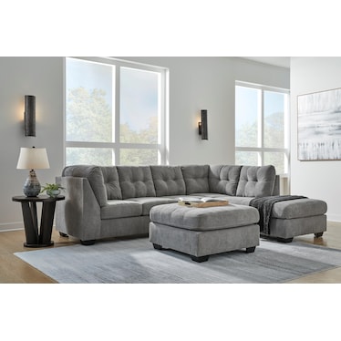 Counsell 2-Pc. Full Sleeper Sectional in Gray
