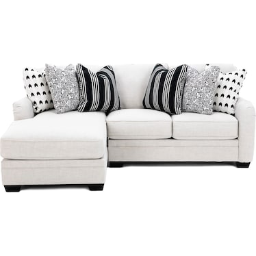 Evelyn 2-Pc. Chaise Sofa In Dove Grey In Left-Facing