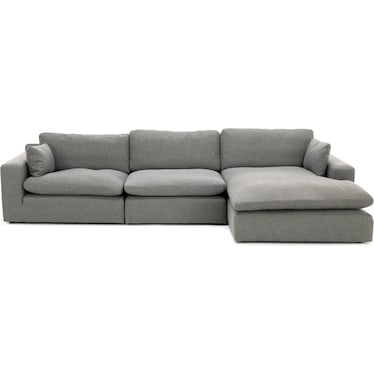 Dream 2 3-Pc. Chaise Sofa in Grey