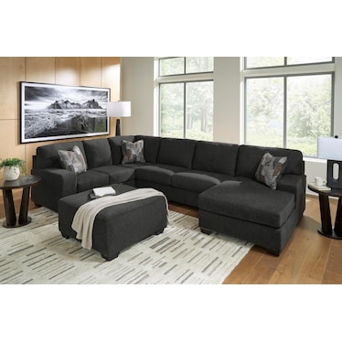 Skylar 3-Pc. Sectional in Greystone