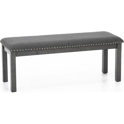 Willowbrook Upholstered Seat Bench, Grey