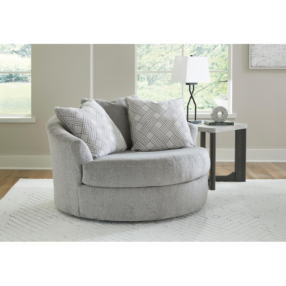 ashy grey swivel chair z  