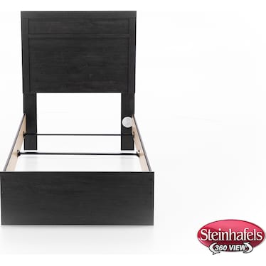 Essentials Twin Panel Bed In Charcoal