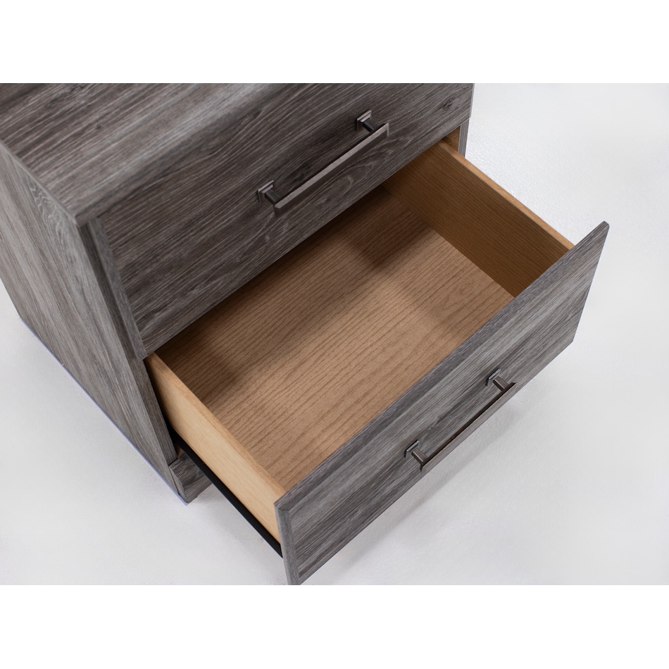 ashy grey two drawer   