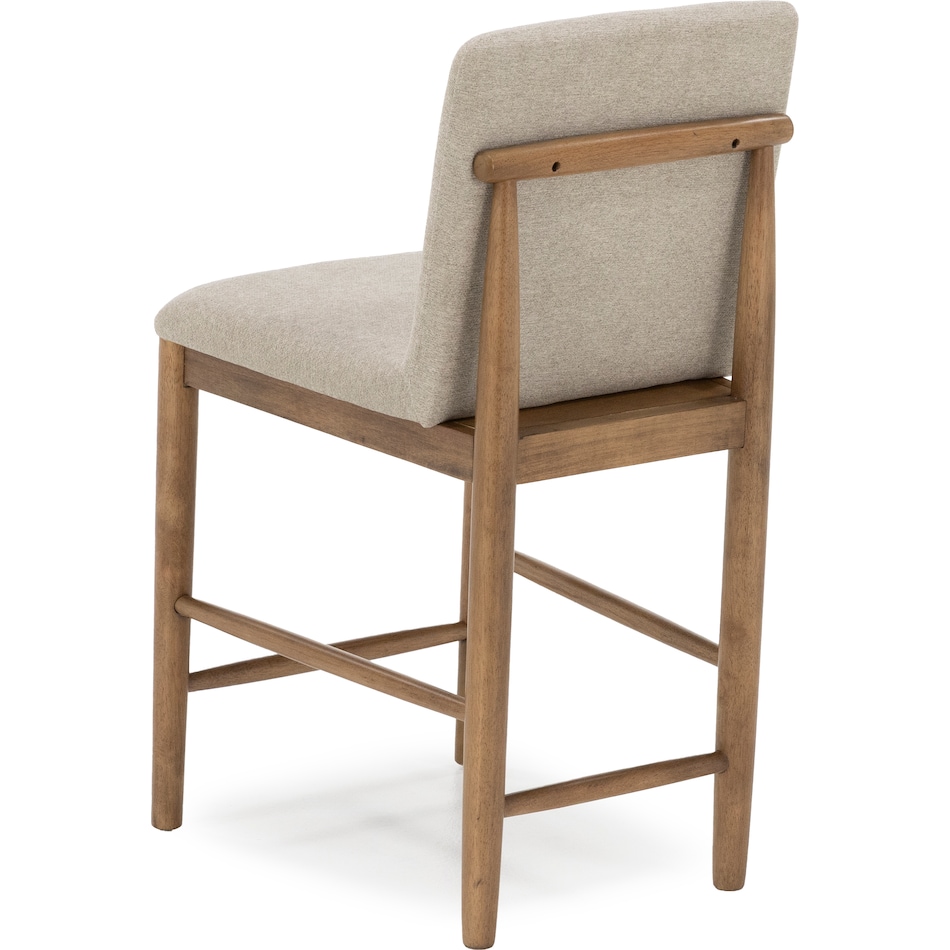 ashy light brown   tan inch & over bar seat stool   