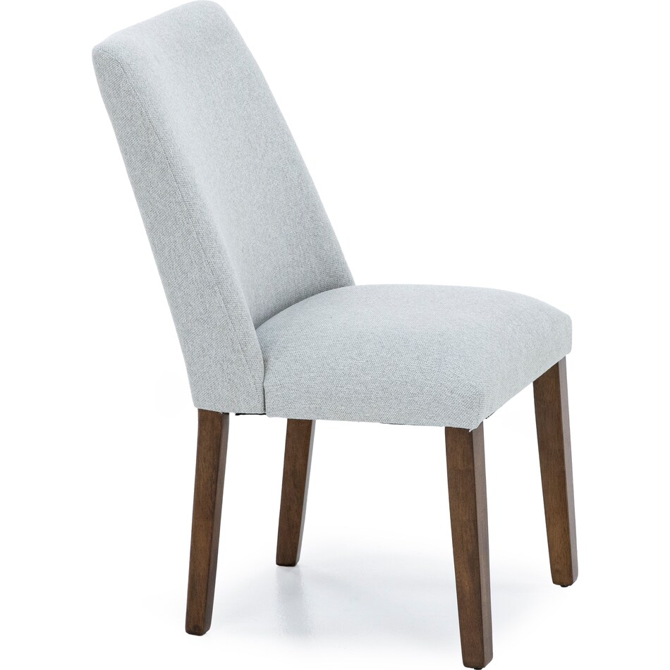 ashy light gray polyester inch standard seat height side chair   