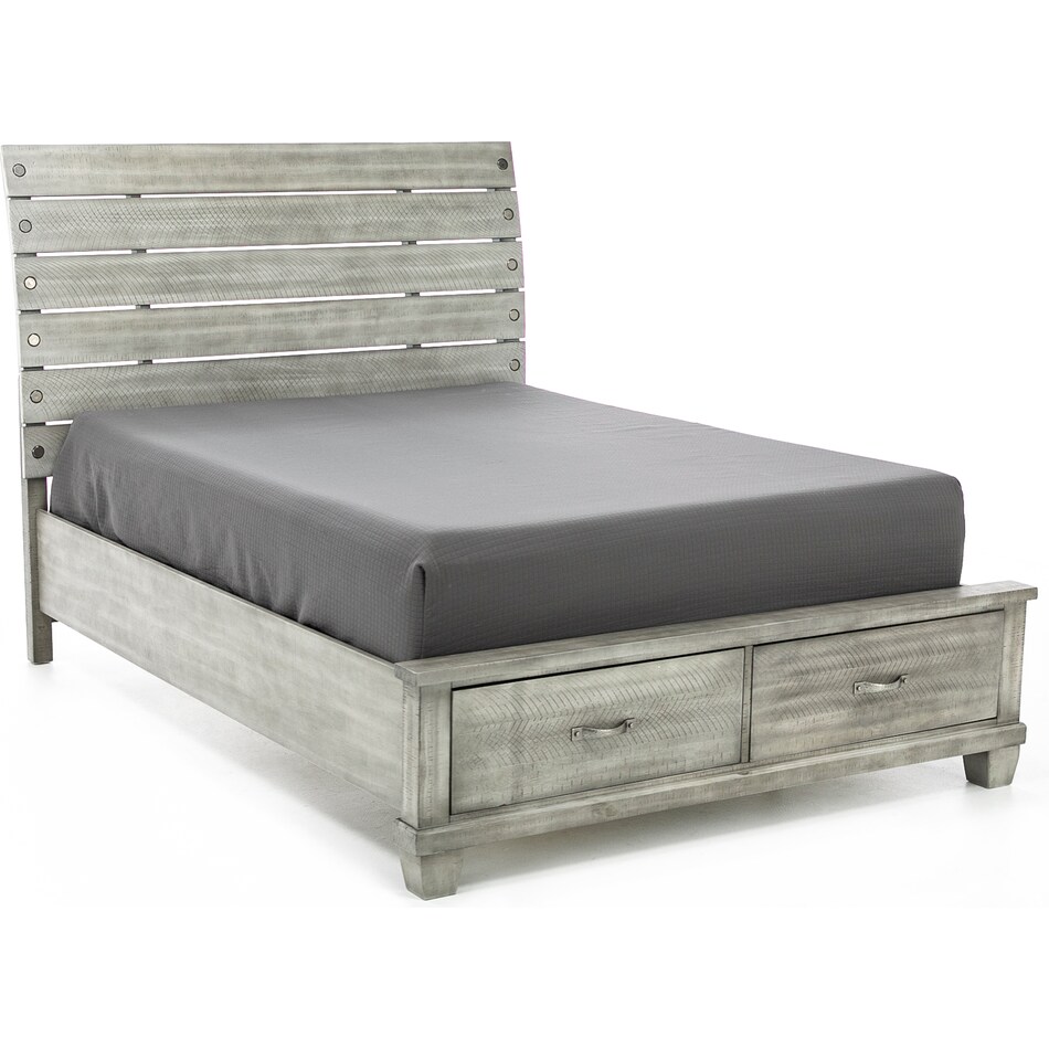 ashy light grey queen bed package q  