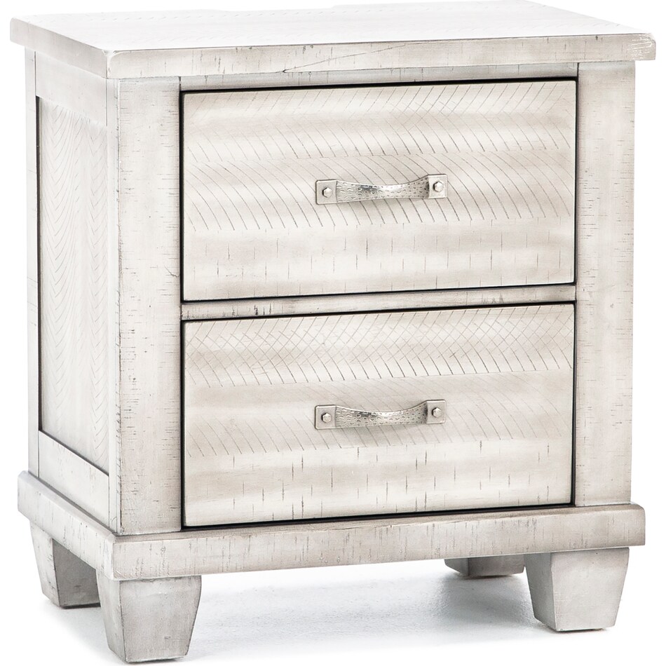 ashy light grey two drawer   