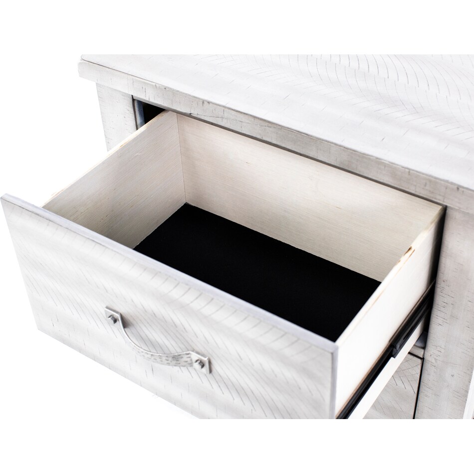 ashy light grey two drawer   