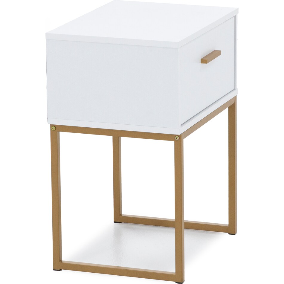 ashy matte white single drawer   