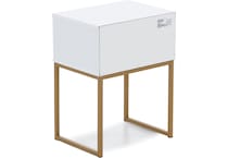 ashy matte white single drawer   