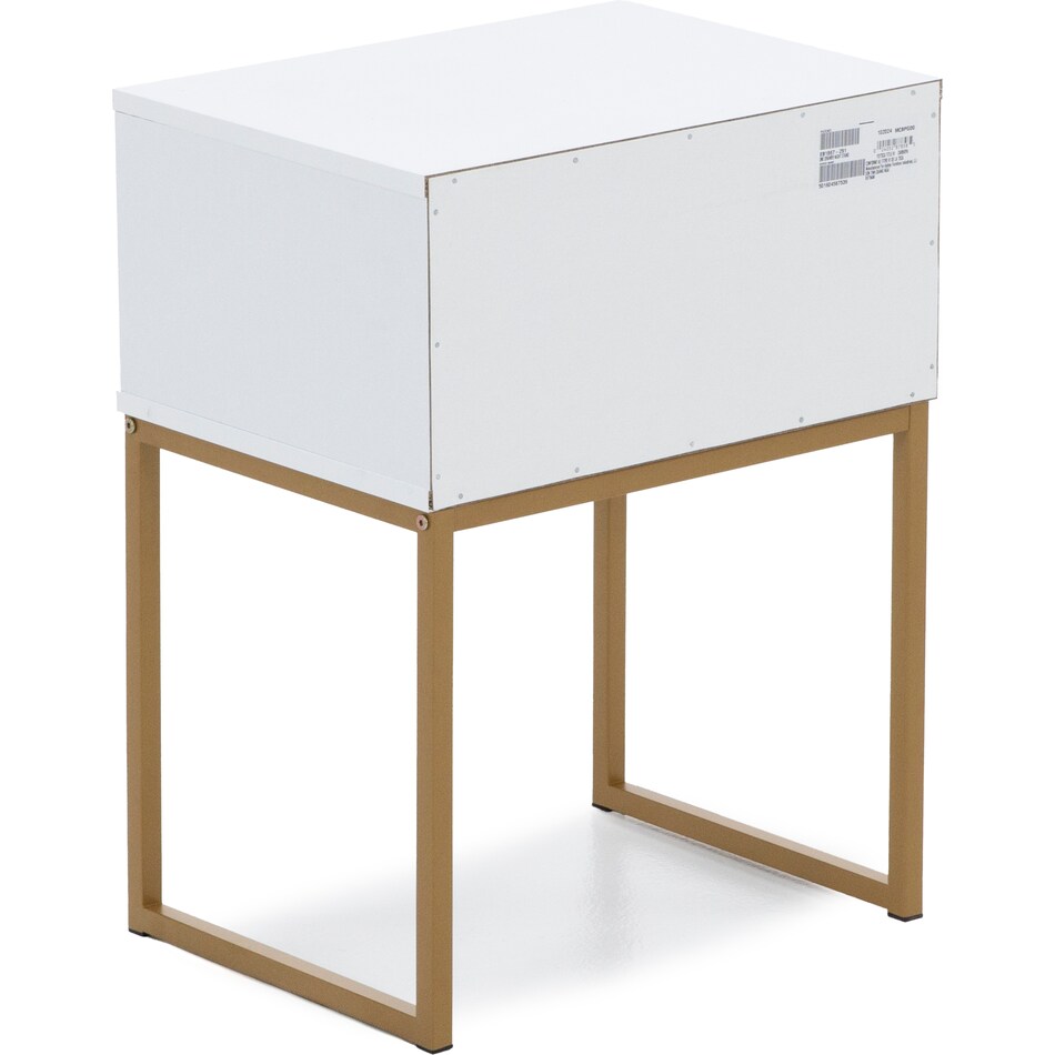 ashy matte white single drawer   