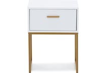 ashy matte white single drawer   
