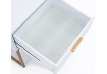 ashy matte white single drawer   