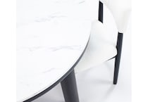 ashy mela black inch standard height round oval   