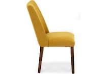 ashy mustard polyester inch standard seat height side chair   