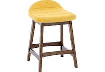 ashy mustard polyester inch & over bar seat stool   