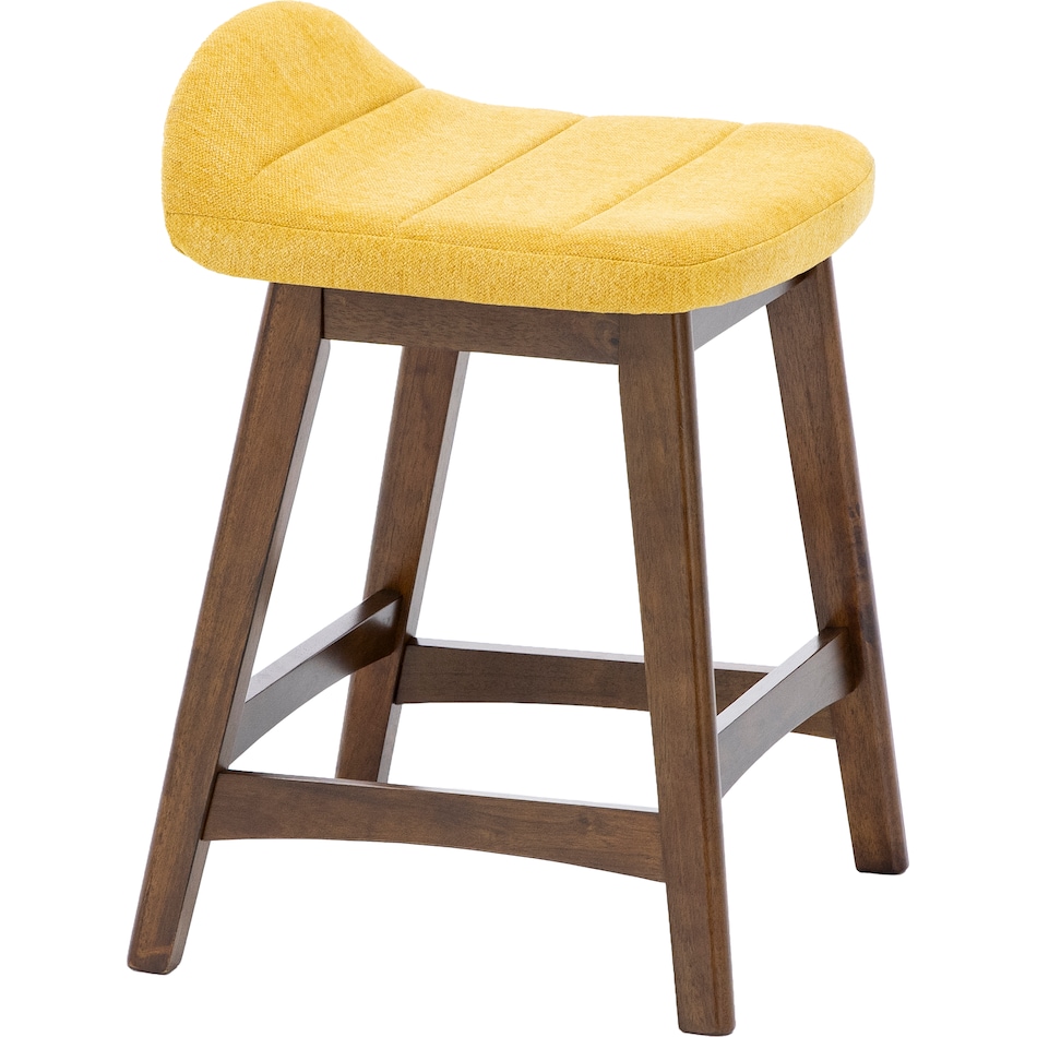 ashy mustard polyester inch & over bar seat stool   
