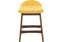 ashy mustard polyester inch & over bar seat stool   