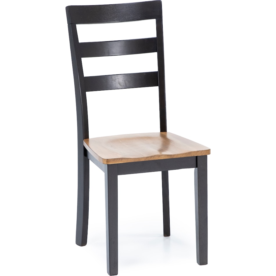 ashy natural dark brown inch standard seat height side chair   
