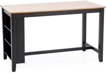 ashy natural dark brown inch counter height rectangle   