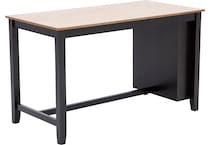 ashy natural dark brown inch counter height rectangle   